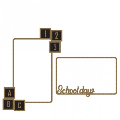 Creative Embellishments - Chipboard «school days frame set»